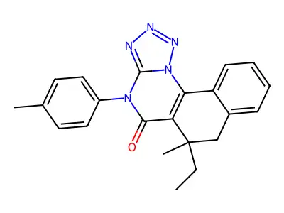 6-ethyl-6-methyl-4-(4-methylphenyl)-6,7-dihydrobenzo[h]tetrazolo[1,5-a]quinazolin-5(4H)-one structure