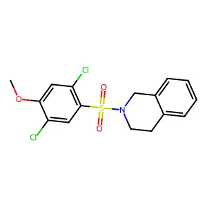 2-((2,5-Dichloro-4-methoxyphenyl)sulfonyl)-1,2,3,4-tetrahydroisoquinoline structure