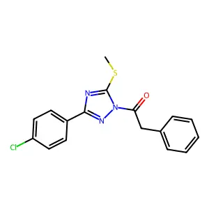 3-(4-chlorophenyl)-1-(phenylacetyl)-1H-1,2,4-triazol-5-yl methyl sulfide structure