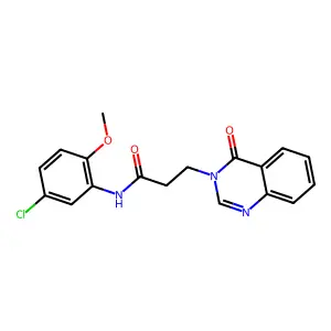N-(5-chloro-2-methoxyphenyl)-3-(4-oxo-3(4H)-quinazolinyl)propanamide structure