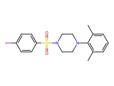 1-(2,6-Dimethylphenyl)-4-(4-iodobenzenesulfonyl)piperazine structure