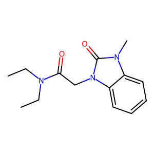 N,N-diethyl-2-(3-methyl-2-oxobenzimidazol-1-yl)acetamide structure