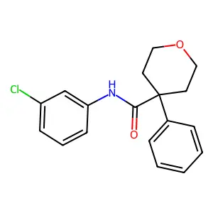 N-(3-chlorophenyl)-4-phenyloxane-4-carboxamide structure