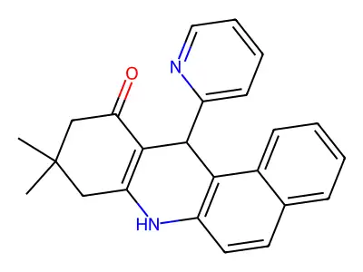 9,9-Dimethyl-12-pyridin-2-yl-7,8,10,12-tetrahydrobenzo[a]acridin-11-one structure