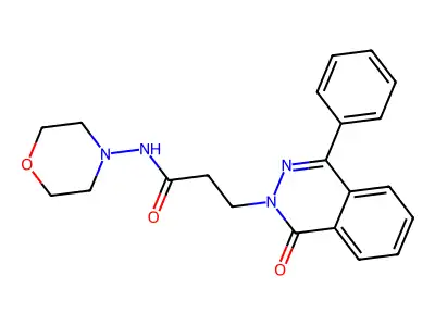N-morpholin-4-yl-3-(1-oxo-4-phenylphthalazin-2-yl)propanamide structure