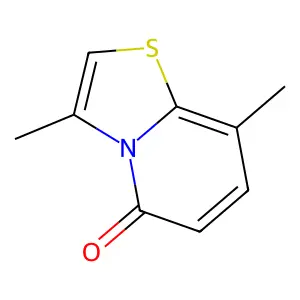 5H-Thiazolo(3,2-a)pyridin-5-one, 3,8-dimethyl- structure