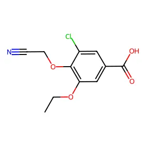 3-Chloro-4-(cyanomethoxy)-5-ethoxybenzoic acid structure