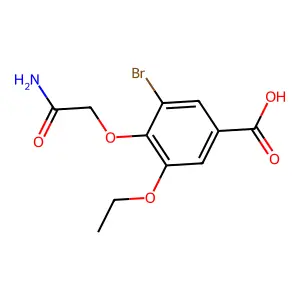 4-(2-Amino-2-oxoethoxy)-3-bromo-5-ethoxybenzoic acid structure