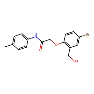 2-[4-bromo-2-(hydroxymethyl)phenoxy]-N-(4-methylphenyl)acetamide structure