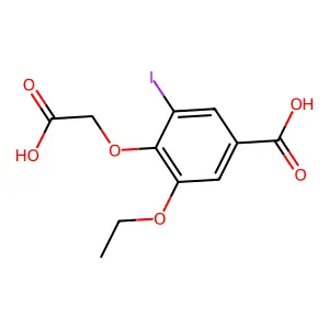 4-(Carboxymethoxy)-3-ethoxy-5-iodobenzoic acid structure