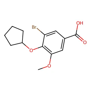 3-溴-4-(环戊基oxy)-5-甲氧基苯甲酸 structure