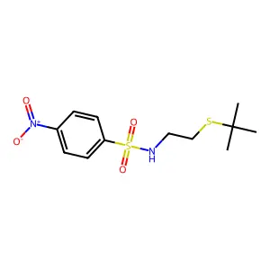 N-[2-(tert-butylsulfanyl)ethyl]-4-nitrobenzenesulfonamide structure