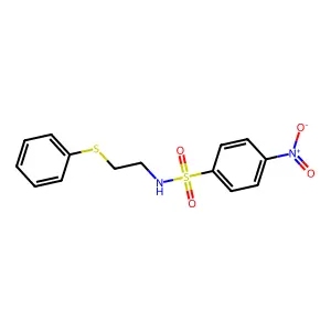 4-nitro-N-(2-phenylsulfanylethyl)benzenesulfonamide structure