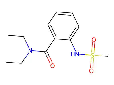 N,N-二乙基-2-[(甲基磺酰基)氨基]苯甲酰胺 structure