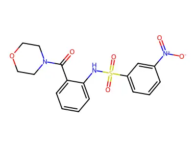 N-[2-(morpholine-4-carbonyl)phenyl]-3-nitrobenzenesulfonamide structure