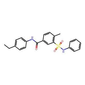 N-(4-ethylphenyl)-4-methyl-3-(phenylsulfamoyl)benzamide structure