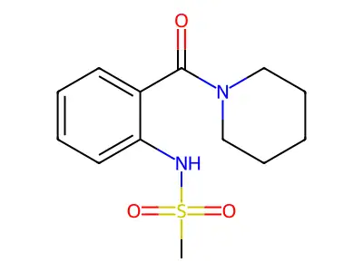 N-[2-(piperidine-1-carbonyl)phenyl]methanesulfonamide structure