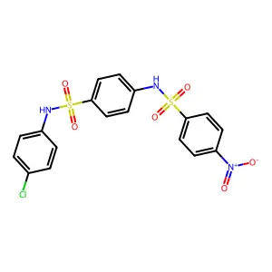 N-(4-chlorophenyl)-4-[(4-nitrophenyl)sulfonylamino]benzenesulfonamide structure