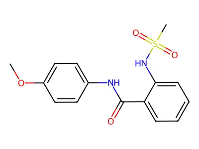 2-(methanesulfonamido)-N-(4-methoxyphenyl)benzamide structure