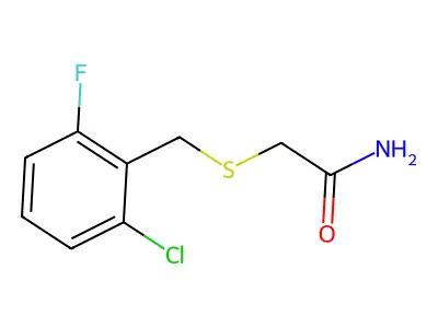 2-[(2-氯-6-氟苄基)硫基]乙酰胺 structure