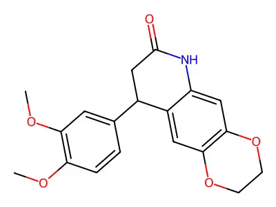 9-(3,4-dimethoxyphenyl)-2,3,8,9-tetrahydro[1,4]dioxino[2,3-g]quinolin-7(6H)-one structure