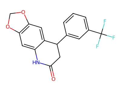 8-[3-(trifluoromethyl)phenyl]-7,8-dihydro[1,3]dioxolo[4,5-g]quinolin-6(5H)-one structure