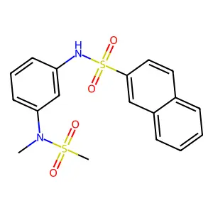 N-[3-[methyl(methylsulfonyl)amino]phenyl]naphthalene-2-sulfonamide structure