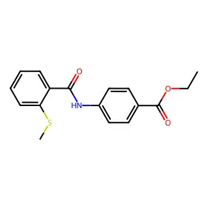 Ethyl 4-(2-(methylthio)benzamido)benzoate structure