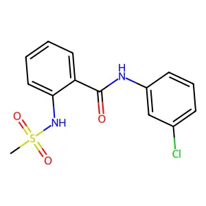 N-(3-chlorophenyl)-2-[(methylsulfonyl)amino]benzamide structure