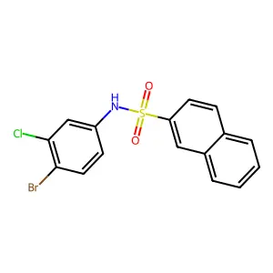N-(4-bromo-3-chlorophenyl)naphthalene-2-sulfonamide structure
