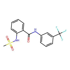 2-(methanesulfonamido)-N-[3-(trifluoromethyl)phenyl]benzamide structure