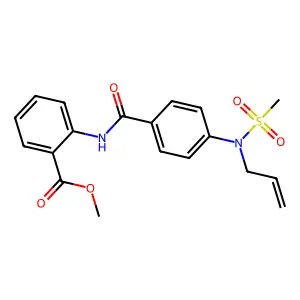 methyl 2-(4-(N-allylmethylsulfonamido)benzamido)benzoate structure