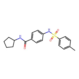 N-cyclopentyl-4-[(4-methylphenyl)sulfonylamino]benzamide structure