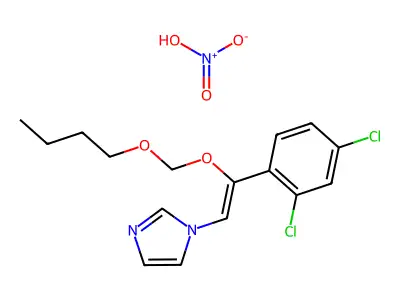 1H-Imidazole, 1-(2-(butoxymethoxy)-2-(2,4-dichlorophenyl)ethenyl)-, mononitrate structure