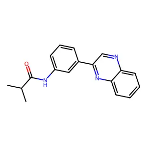 2-methyl-N-(3-quinoxalin-2-ylphenyl)propanamide structure