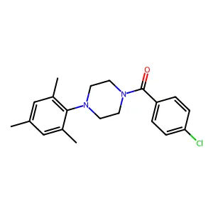 1-(4-Chlorobenzoyl)-4-mesitylpiperazine structure