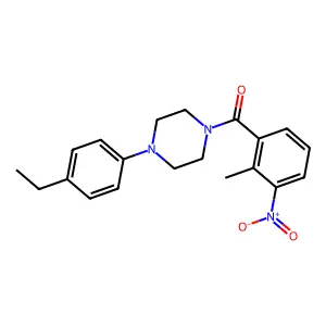 [4-(4-Ethylphenyl)piperazin-1-yl]-(2-methyl-3-nitrophenyl)methanone structure