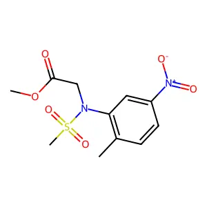 Methyl N-(2-methyl-5-nitrophenyl)-N-(methylsulfonyl)glycinate structure