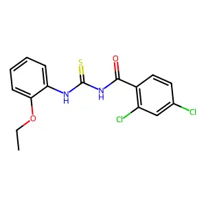 2,4-dichloro-N-[(2-ethoxyphenyl)carbamothioyl]benzamide structure