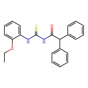 N-[(2-ethoxyphenyl)carbamothioyl]-2,2-diphenylacetamide structure