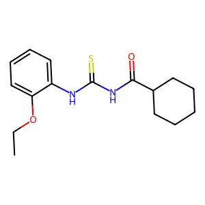 N-[(2-ethoxyphenyl)carbamothioyl]cyclohexanecarboxamide structure