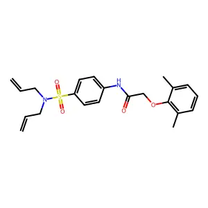 N-{4-[(diallylamino)sulfonyl]phenyl}-2-(2,6-dimethylphenoxy)acetamide structure