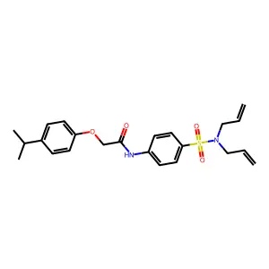 N-{4-[(diallylamino)sulfonyl]phenyl}-2-(4-isopropylphenoxy)acetamide structure