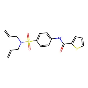 N-{4-[(diallylamino)sulfonyl]phenyl}-2-thiophenecarboxamide structure