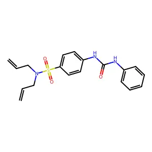 N,N-diallyl-4-[(anilinocarbonyl)amino]benzenesulfonamide structure