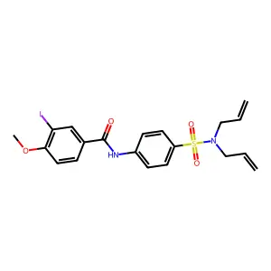N-[4-[bis(prop-2-enyl)sulfamoyl]phenyl]-3-iodo-4-methoxybenzamide structure