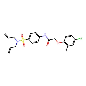 2-(4-chloro-2-methylphenoxy)-N-{4-[(diallylamino)sulfonyl]phenyl}acetamide structure