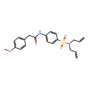 N-{4-[(diallylamino)sulfonyl]phenyl}-2-(4-methoxyphenyl)acetamide structure