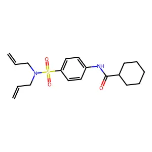 N-{4-[(diallylamino)sulfonyl]phenyl}cyclohexanecarboxamide structure