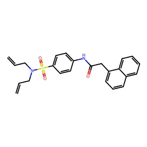 N-{4-[(diallylamino)sulfonyl]phenyl}-2-(1-naphthyl)acetamide structure